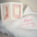 Baby Blanket & Keepsake Frame Personalized Baby Gift-Girl
