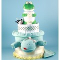 Deluxe Friendly Frog Diaper Cake Baby Gift