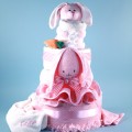 Deluxe Ricki Rabbit Personalized Diaper Cake