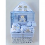 Forever Baby Book & Layette Baby Gift Basket-Boy