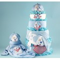 Happy as a Puppy Diaper Cake Baby Boy Gift