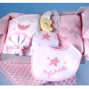 Moon & Stars Personalized Layette Baby Girl Gift