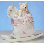 Rocking Horse & Layette Baby Girl Gift