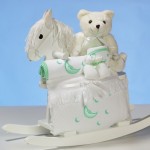 Rocking Horse & Layette Baby Shower Gift
