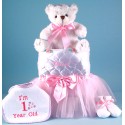 Tote,Tutu,Teddy First Birthday Baby Girl Gift