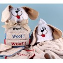 "Woof, Woof, Woof" Baby Hooded Towel-Personalized