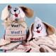 "Woof, Woof, Woof" Baby Hooded Towel-Personalized