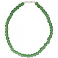 Global Mamas Glass Pearls Necklace Moss - Global Mamas