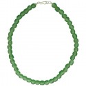 Global Mamas Glass Pearls Necklace Moss - Global Mamas