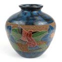5 inch Tall Vase - Bird Flower - Esperanza en Accion