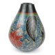 7 inch Tall Vase - Hummingbird on Flower - Esperanza en Accion