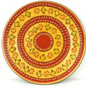 Hand-painted Round Plate in Red - Encantada