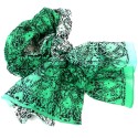 Three Shades Green Cotton Scarf - Asha Handicrafts
