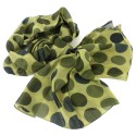 Olive Polka Dots Cotton Scarf - Asha Handicrafts