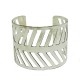 Chevron Path Cuff - silver - WorldFinds