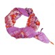 Feather Spiral Square Scarf - Purple - WorldFinds (S)
