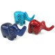 Set of 3 Mini Handcrafted Soapstone Elephants - Smolart