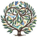 24 inch Painted Tree of Life Heart - Croix des Bouquets