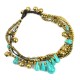 Bohemian Tear Drop Anklet - Turquoise - Global Groove (J)