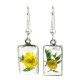 Nahua Flower Rectangular Earrings - Artisana