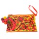 Double Sided Grab n' Go Pom Pom Clutch - Orange - Global Groove (P)