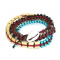Mens Vegan Wrap Bracelet - Tribal Chief - Global Groove (J)