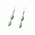 Simple Magazine Bead Earrings Seafoam - Imani Workshop (J)