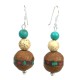 Tibetan Turquoise Earrings - Global Groove (J)