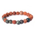 Rudraksha & Jade Wrist Mala Bracelet - Global Groove (J)