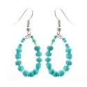 Trio of Hope Hoop Earring - Turquoise - Lucias Imports (J)