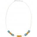 Hand Painted Necklace Light Blue - Global Mamas