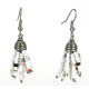White Maasai Beaded Spike Earrings - Zakali Creations