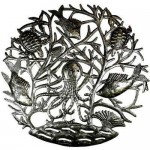 24-inch Octopus in Coral Metal Art - Croix des Bouquets