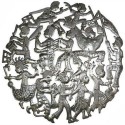 24-inch Rara Band Metal Wall Art - Croix des Bouquets