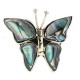 Alpaca Silver Abalone Butterfly Pin - Artisana