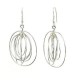 Large Silverplated Seven Ovals Earrings - Artisana