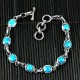 Handcrafted Mexican Alpaca Silver and Turquoise Cube Bracelet - Artisana