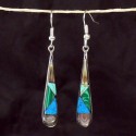 Stone and Shell Tear Drop Earrings - Artisana