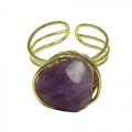 Agate Chunk Statement Ring in Plum - WorldFinds