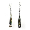 Abalone Long Teardrop Earrings - Artisana