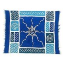 Handpainted Blue Sun Starfish Batiked Placemat - Tonga Textiles
