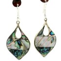 Abalone Teardrop Alpaca Silver Earrings - Artisana