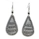 Stamped Recycled Cooking Pot 'Teardrop' Earrings - Zakali Creations