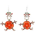 Dancing Girl Orange Slice Earrings - Creative Alternatives