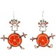 Dancing Girl Orange Slice Earrings - Creative Alternatives