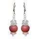 Recycled Pink Poppy Glass Abacus Earrings - Global Mamas