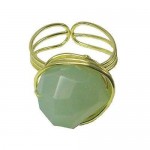 Agate Chunk Statement Ring in Teal - WorldFinds