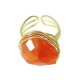 Agate Chunk Statement Ring in Orange - WorldFinds