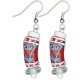 Recycled Glass Adinkra-Sankofa Earrings in Red - Global Mamas