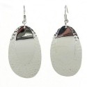 Large Silverplated Double Oval Earrings - Artisana